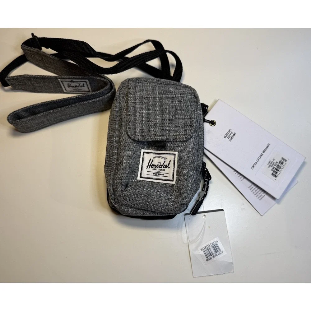 Herschel Raven Crossbody Bag NWT Gray Mini Shoulder Pouch Travel